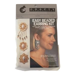 Crafty Productions Easy Beaded Earring Kit Color Pearl Post #510L Variations